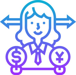 money exchange illustration on a white background     