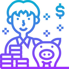 money saving illustration on a white background     