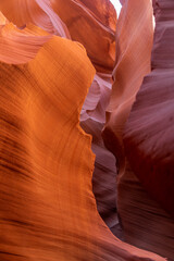 Red/orange rock in Antelope Canyon
