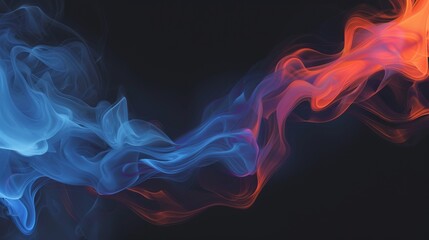 Obraz premium Mystical Smoke Texture on Dark Background, Swirling Smoke Patterns Creating an Abstract Background