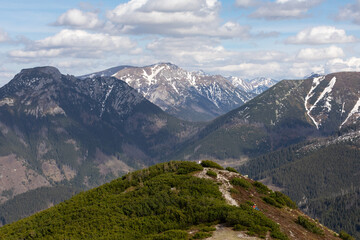 view from the top of a mountain in the Tatra Mountains, Poland