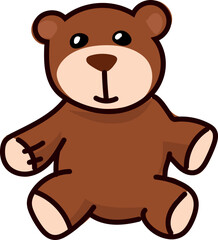 Obraz premium Teddy Bear Illustration for Christmas and Kids Themes