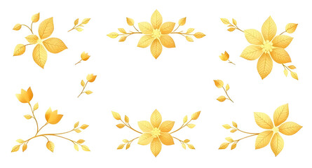 decorative seamless golden design elements