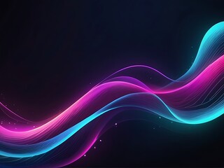 Fototapeta premium Abstract Neon Flowing Light Waves and Gradient Curves - Vibrant 3D Glowing Background for Modern Design