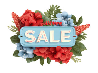 Bright floral summer sale announcement for design projects