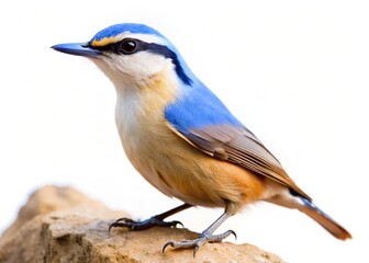 Obraz premium western rock nuthatch isolated on white background