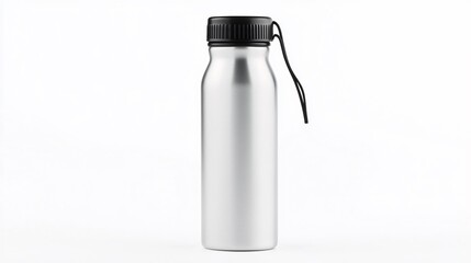 Silver water bottle