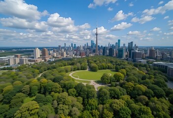 Fototapeta premium Aerial view of Toronto High Park