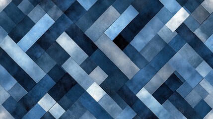 Blue geometric parallelogram pattern background
