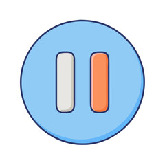 Pause button icon vector illustration media player interface symbol graphic design element ui ux