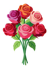 Beautiful bouquet of roses flower floral arrangement blossom bloom petals romantic gift garden roses