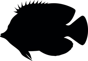 fish silhouette icon vector illustration design on white background.