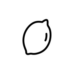 Lemon doodle icon with hand drawn design style isolated on transparent background