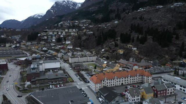 the beauty of the city of odda from above