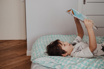 Child reading book