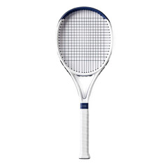 Tennis Racquet: A pristine tennis racquet, poised for action, showcases a symphony of lines and the thrill of athletic challenge and the pursuit of victory.