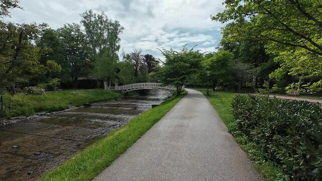 Views of Baden-Baden in summer. Germany. Lichtentaler Allee.