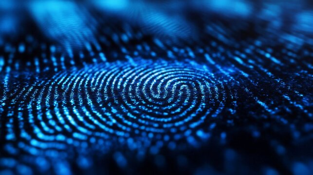 Identity, conceptual image. Finger print and DNA (deoxyribonucleic acid) scan illustrating physical evidence of human identity.