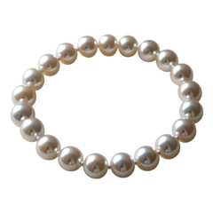 Obraz premium White Pearl Bracelet Isolated on Transparent Background