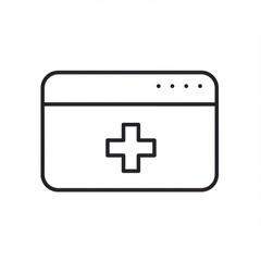 Obraz premium Medical application symbol icon on white background