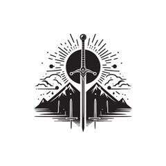 Fototapeta premium The Sword of Damocles Vector (4).eps