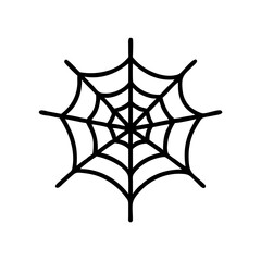 Naklejka premium spider web icon, simple design, black and white