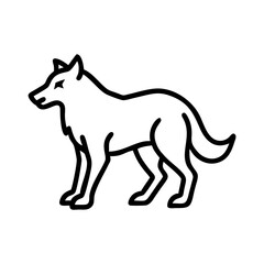 Obraz premium werewolf icon, simple design, black and white