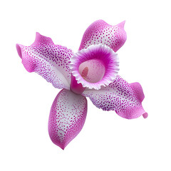 Orchid Bloom: A captivating macro shot unveils a delicate orchid bloom, its vibrant pink petals adorned with intricate patterns, showcasing nature's artistry and ethereal beauty.