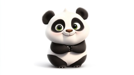 Naklejka premium Cute cartoon panda