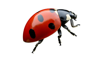 ladybug on white background