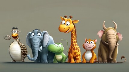Cartoon animal characters (8)