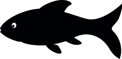 Fish icon. Fish icon vector. Fish sillhoutte. 