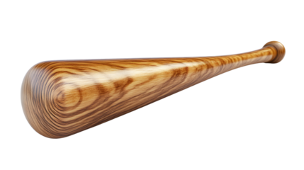 Wooden Baseball Bat with Natural Grain Sports Equipment HighQuality Texture for Design Proje