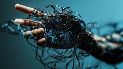 Cybernetic Hand: A Fusion of Flesh and Technology