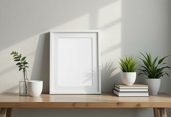 Natural Light and Simple Design with Green Plants and Frame