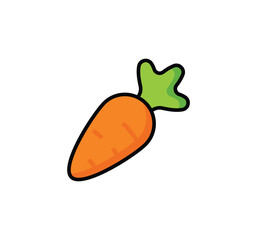 Carrot vector isolated icon. Emoji illustration. Carrot vector emoticon