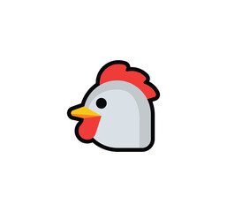 Chicken vector isolated icon. Chicken emoji illustration