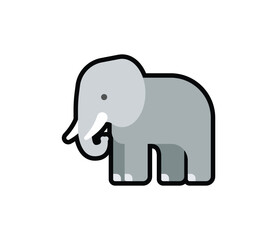 Elephant vector emoji icon. Elephant icon