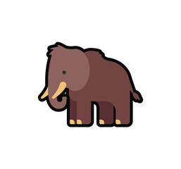 Mammoth emoji icon. Mammoth vector icon