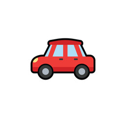 Car vector isolated emoticon. Car emoji. Car color icon