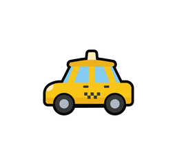 Obraz premium Taxi vector isolated icon. Taxi emoji