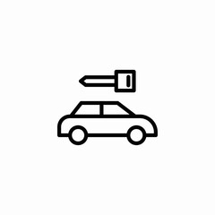 car key icon sign vector