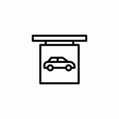 car plate icon sign vector