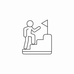career ladder icon sign vector