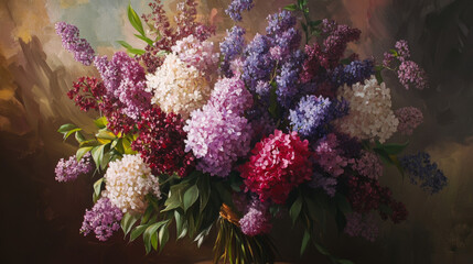 A bouquet lilac.