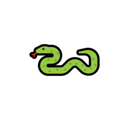 Naklejka premium Snake vector isolated icon