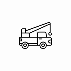 crane vehicle icon sign vector