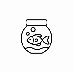 fish bowl icon sign vector