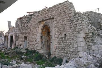 Damaged building in Antakya, Hatay after 6 February 2023 Earthquakes