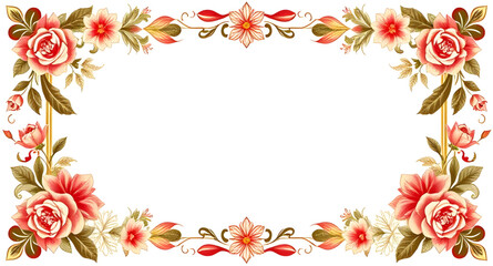 frame with flowers